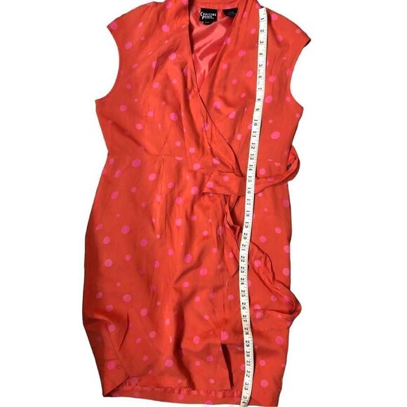 Crossing Pointe silk faux wrap polka dot dress - Picture 9 of 9
